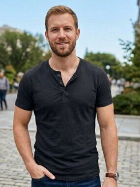 Black William Rast Pima Cotton T - size L